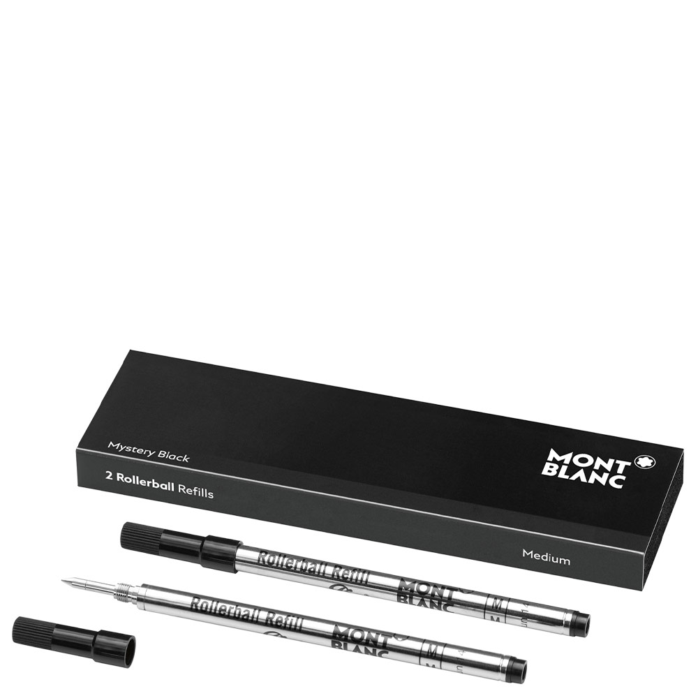 2 Rollerball Refills (M) Montblanc, Mystery Black