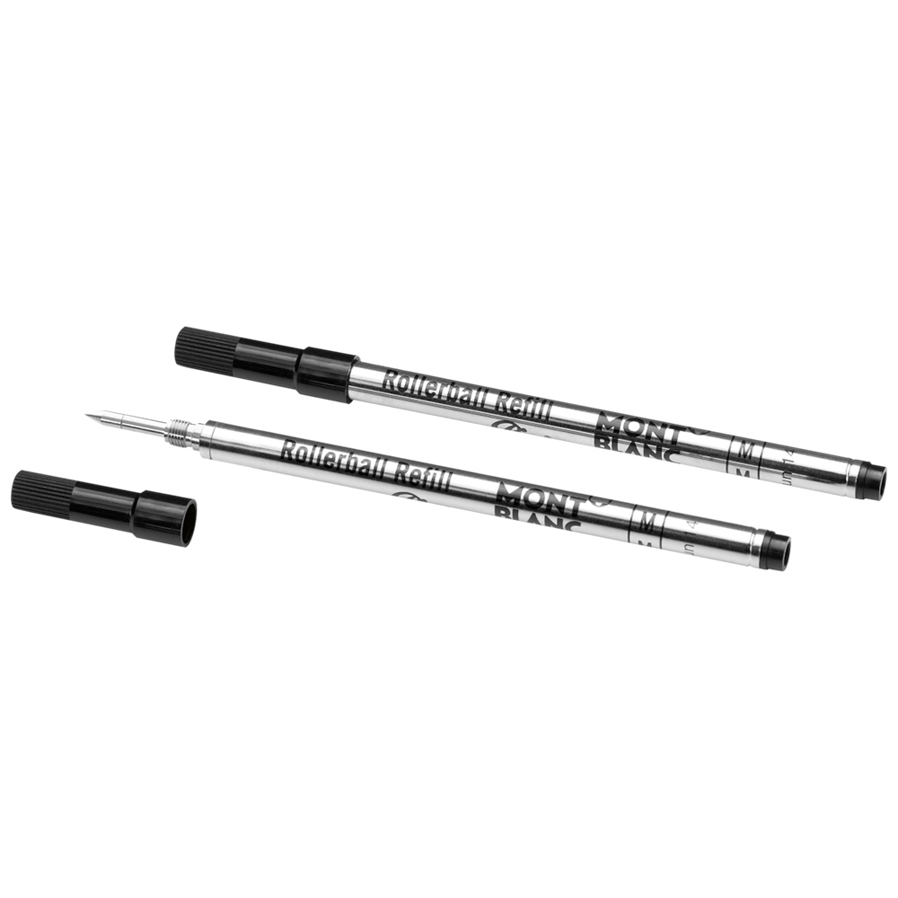 2 Rollerball Refills (M) Montblanc, Mystery Black
