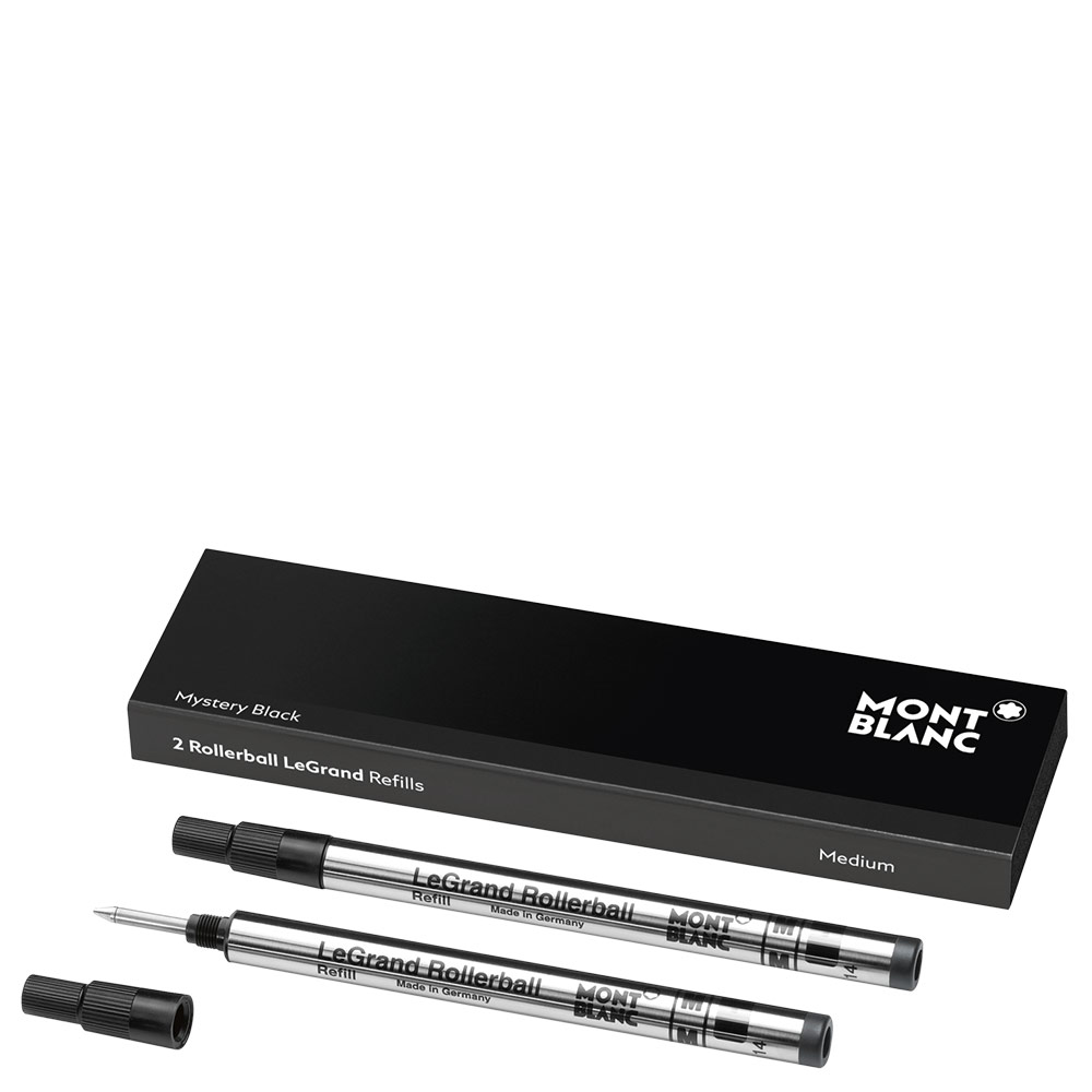 2 Rollerball Refills (M) Montblanc LeGrand, Mystery Black