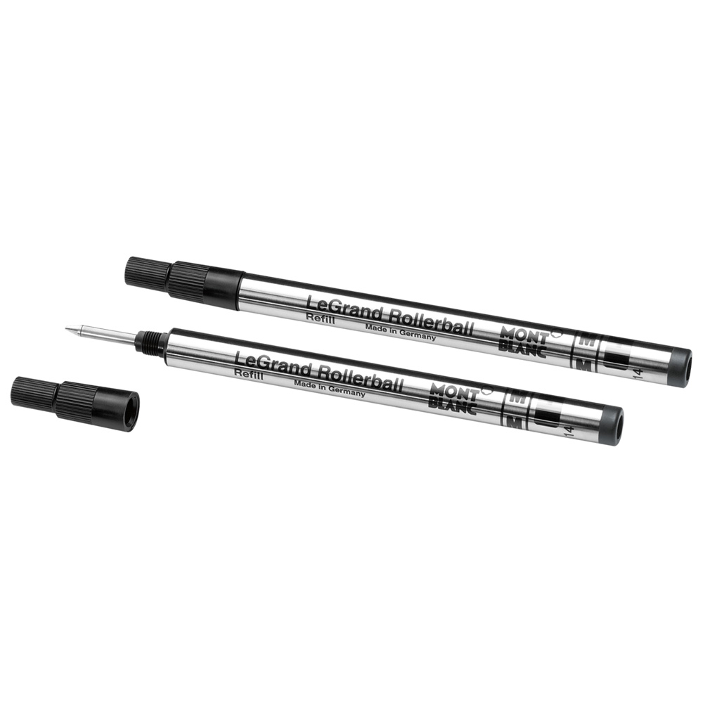 2 Rollerball Refills (M) Montblanc LeGrand, Mystery Black