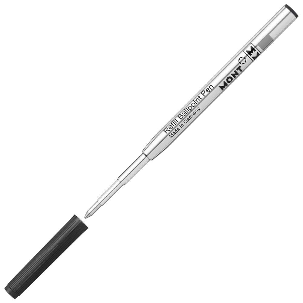 2 Refills Montblanc Ballpoint Pen Medium, Mystery Black