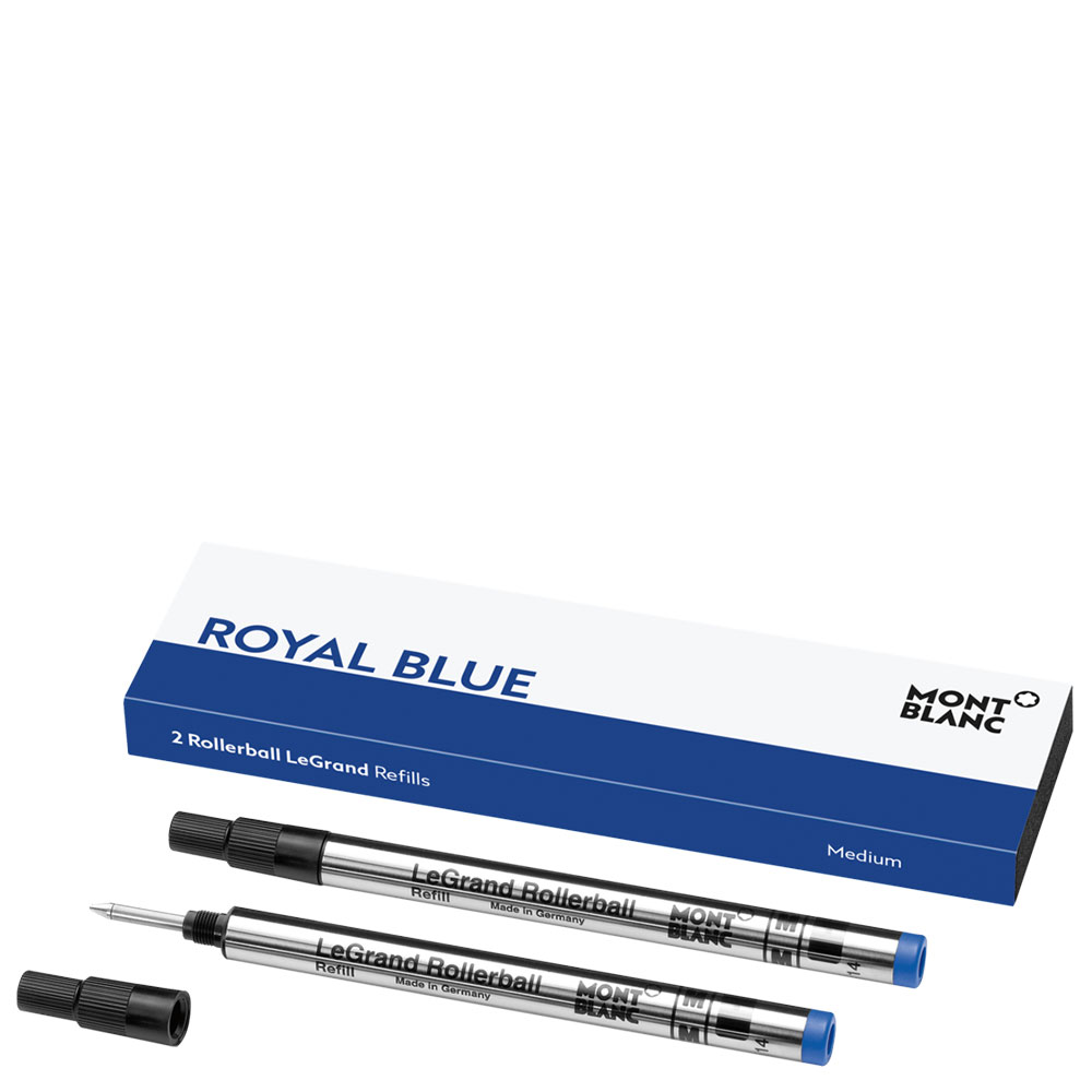 2 Rollerball Refills (M) Montblanc LeGrand, Royal Blue