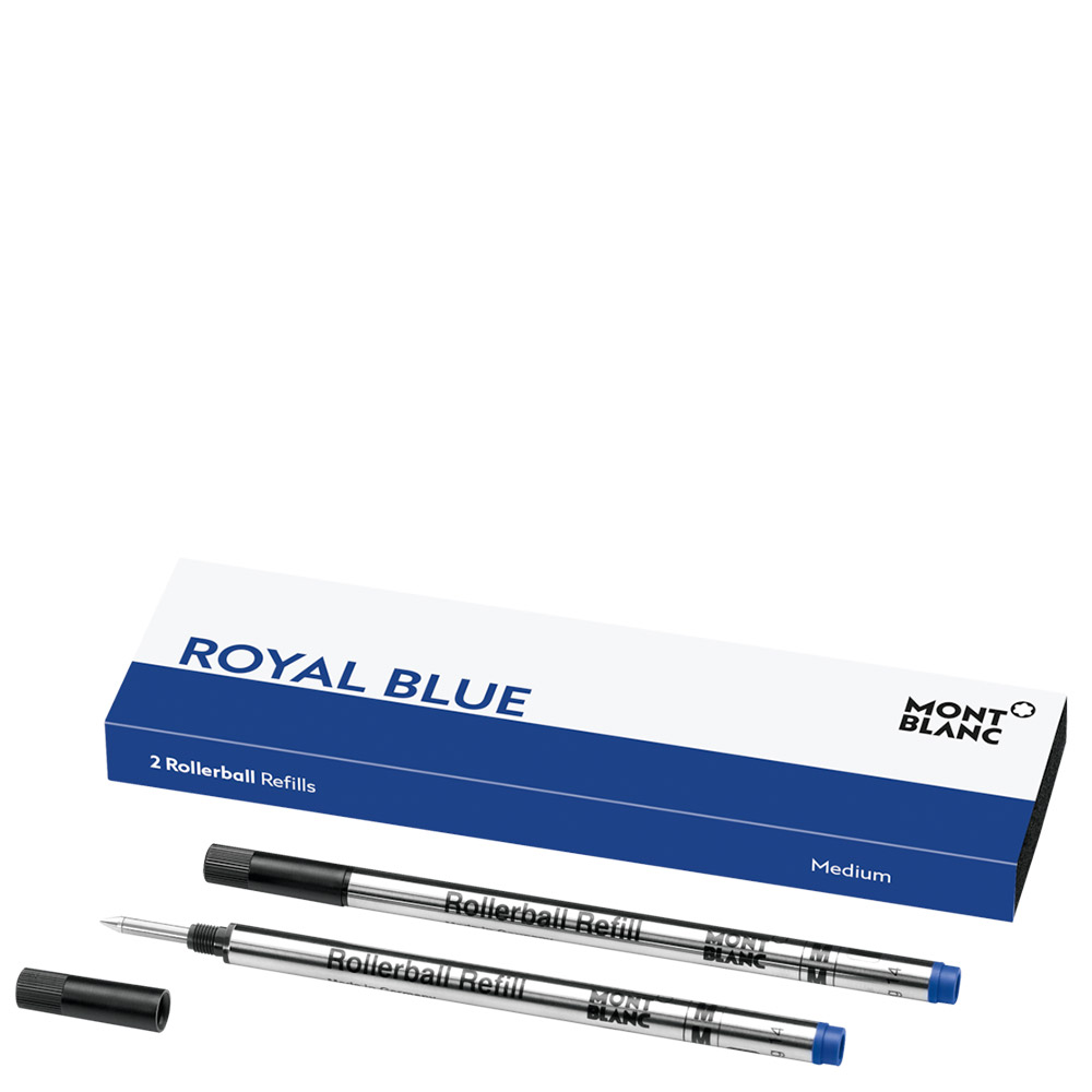 2 Rollerball Refills (M) Montblanc, Royal Blue