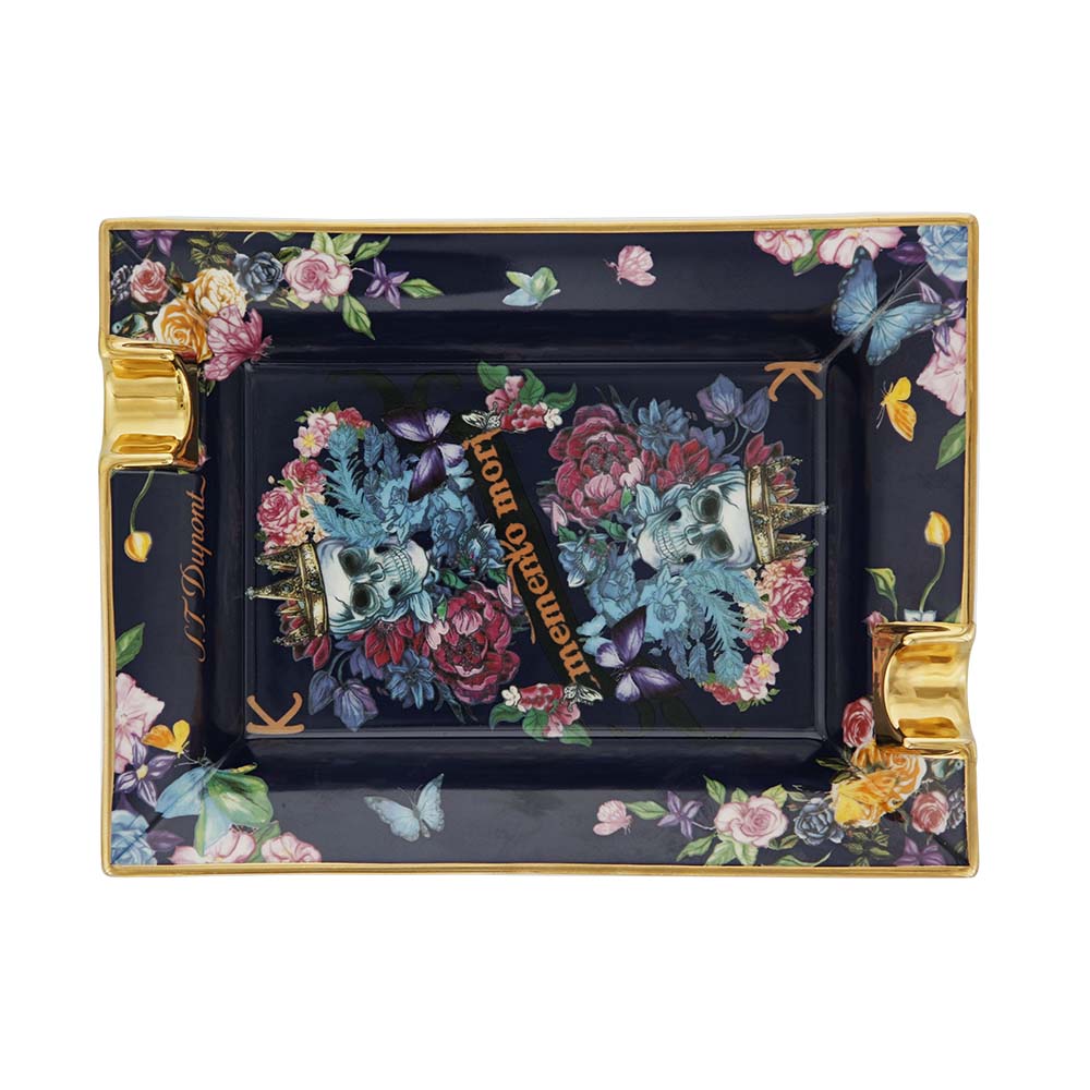 Пепельница S.T.Dupont Skull and Flowers